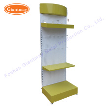 free standing metal product flooring display stand peg board